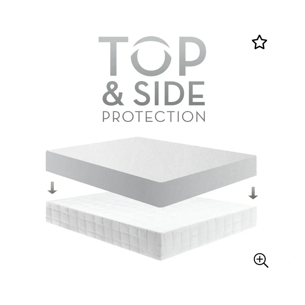 Malo Sleep Tite Five-Sided Smooth Mattress Protector - White